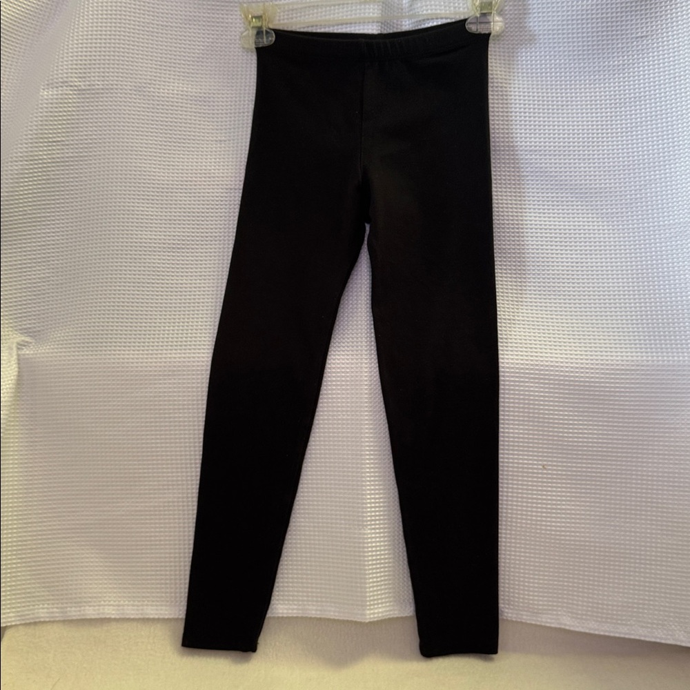 One Step Ahead Girls’ Black Leggings Size L school gym play comfy stretch